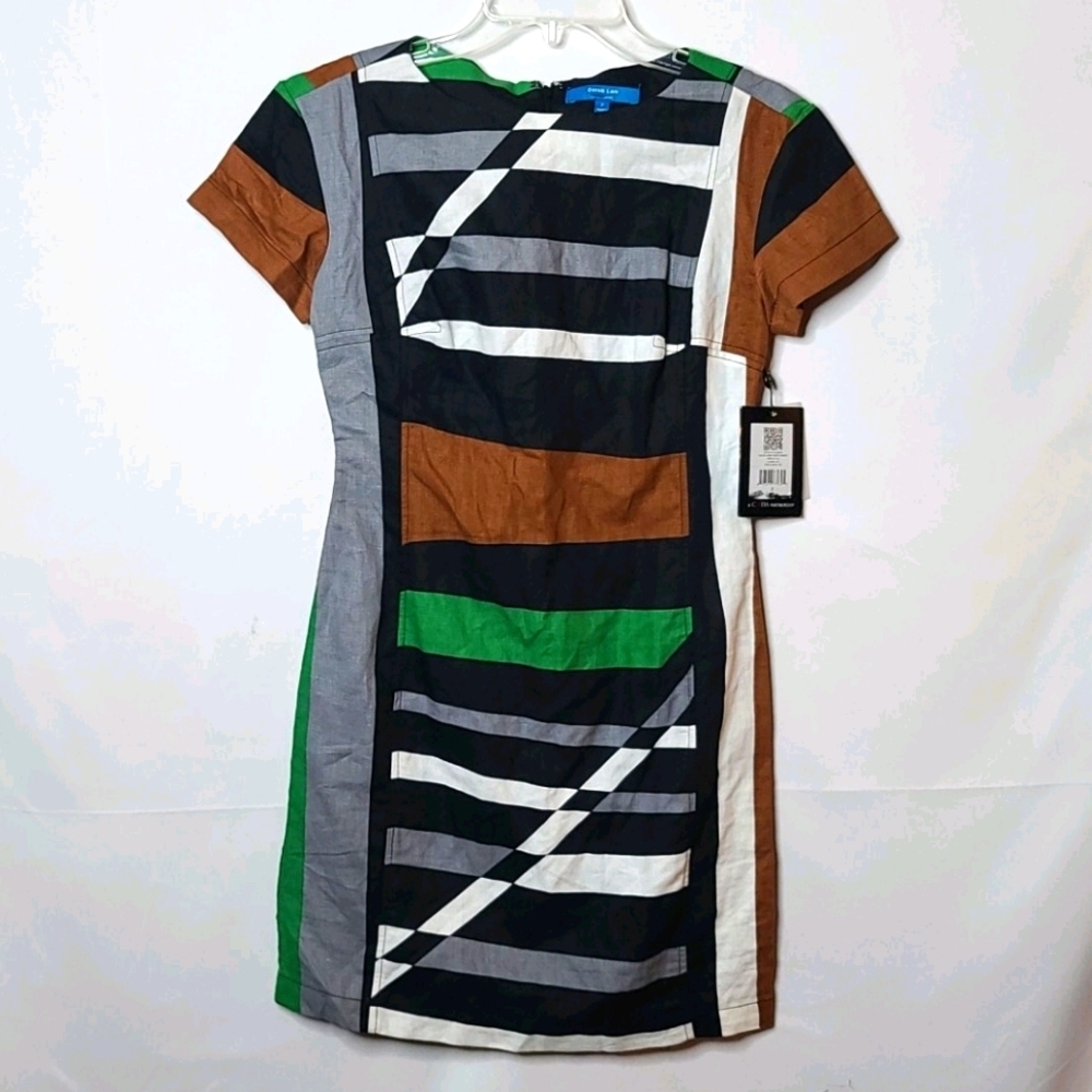 NWT Derek Lam grap surf parrot linen shift dress 2